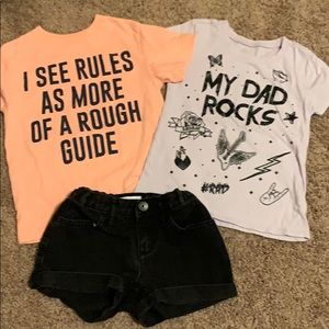 Children’s place > size 4 girls shirt sz 5 shorts